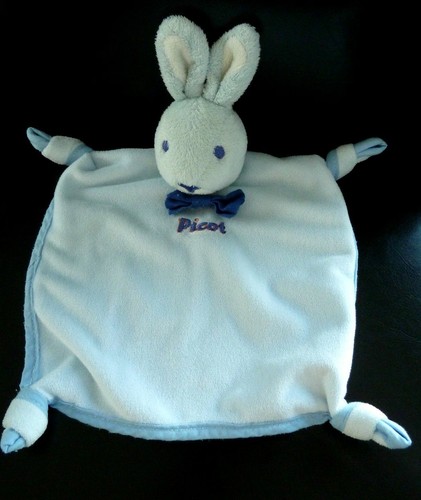 Doudou plat picot lapin - plat,