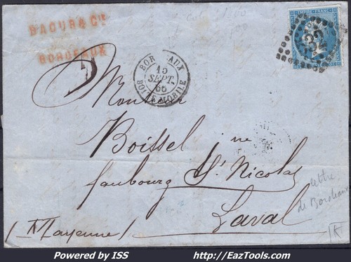 France sur lettre avec - sur,