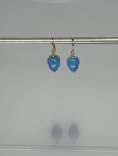 Boucle d'oreille aigue-marine en or 10 carats larme lavande cadeau de Noël po...