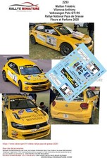 DECALS 1/18 REF 2253 VW VOLKSWAGEN POLO MAILLAN RALLYE PAYS DE GRASSE 2020