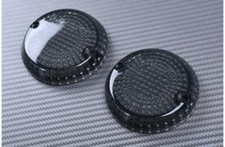 Caches Clignotants Arrière G & D Fumés Noirs KAWASAKI W800 W-800 2011-2016