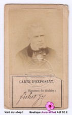 CARTE EXPOSANT DE JACQUES FICHET, EXPOSITION UNIVERSELLE 1878,  CDV -CC2