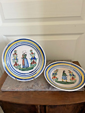 Ancien 2 Assiettes Creuse