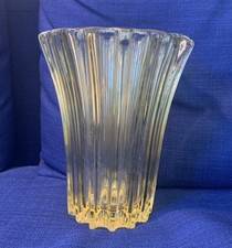 Grand vase art déco jaune par Pierre d’Avesn