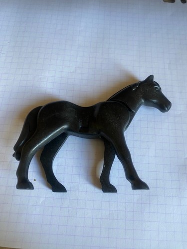 Playmobil cheval noir - cheval,