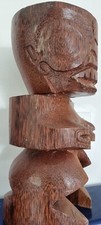  Statue Sculpture Tiki Wood Polynesia Pacific Island LargeTotem Tiki Bois Tahiti