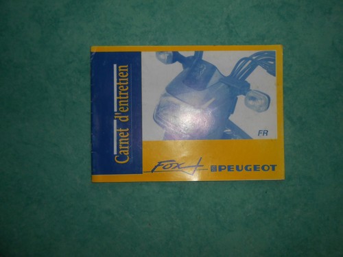 Carnet entretient peugeot fox - entretient,