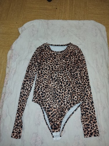 Body leopard manches - manches, longues