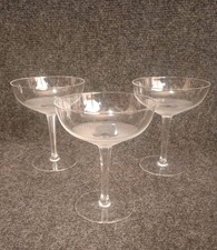 Lot 3 Coupes à Champagne En Cristal Signé Moser Cristallerie De Bohème 