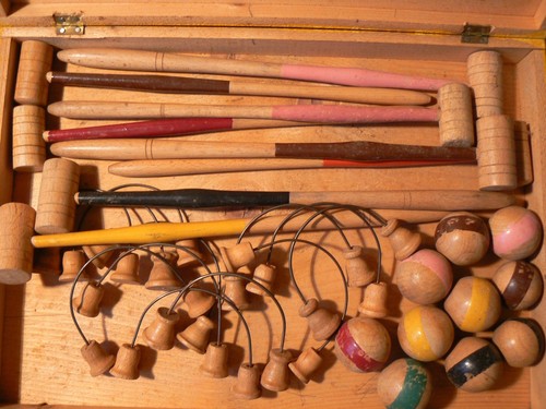 Jeu croquet table - jeu, de