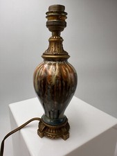 Pied de lampe en grès flammé