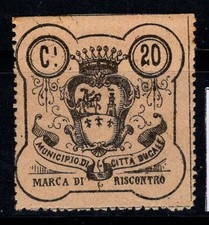 Cité ducale - Neuf ** 100% Italie fiscal 20 cents,Jauge,Noir