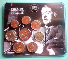 France 2020   Miniset Charles De Gaulle  de 1 ct à 2 €    Rare 500 exemplaires