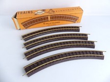460 / JOUEF FRANCE HO 4 RAILS COURBES BALLAST PLASTIQUE ANNE 50 RAYON 32,5 CM
