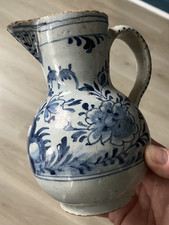 Ancien Petit Pichet Cruche  Faïence XVIIIeme Nord Vron Delft ?