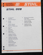 Authentique STIHL 009 Manuel