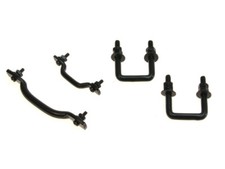 Kit crochets capot moteur acier noir Jeep CJ et Wrangler YJ