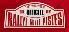 Plaque de Rallye AUTOMOBILE - RALLYE DES MILLE PISTES 1981 - Métal