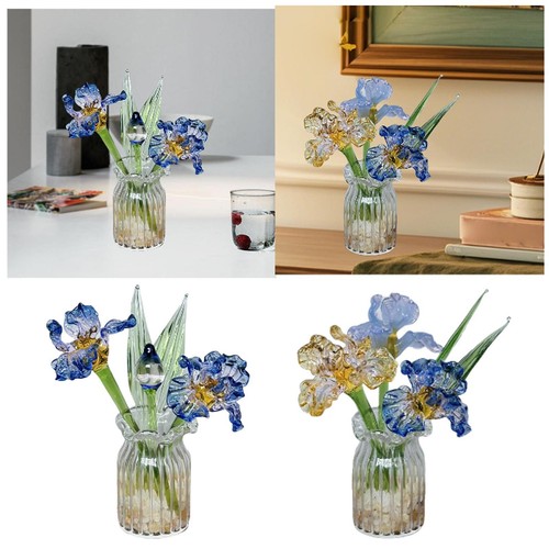 Figurine fleurs verre - de,