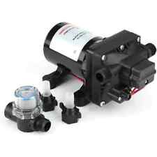 Pompe à Eau Automatique 11L/Mn 12V Camping-car Caravane Noir 24x14x13cm PVC