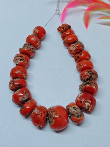 Perles rondelles corail - perles,