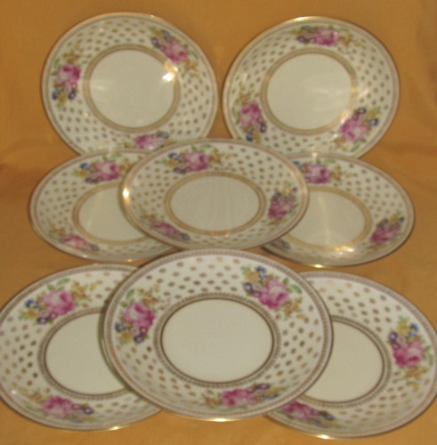 Assiettes dessert porcelaine - 8,