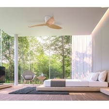 Ventilateur de plafond DESIGN couleur chêne claire diamètre 109 cm