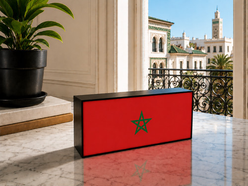 Lightbox led drapeau maroc - maroc, |