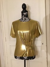 Top en jersey lamé or Ba&sh taille XS -0 - 34. Très Couture, hyper tendance.