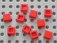 10 x LEGO Red Tile 1 x 1 with