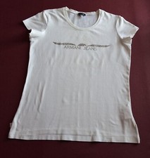 ARMANI JEANS : T-shirt Manches Courtes Femme Blanc Taille 44 IT soit 40 FR