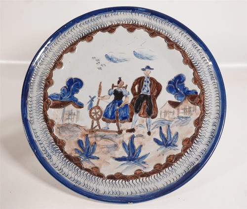 Ancien plat céramique - plat, en