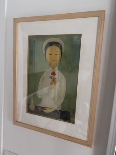 Lithographie sur soie signée