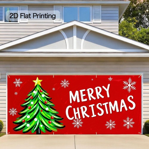 Merry christmas garage door - merry,