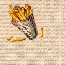 Serviettes en papier cornet de