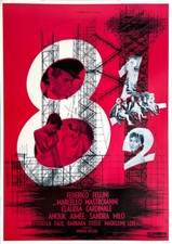 HUIT ET DEMI - 1963 - Reproduction - Poster 50x70 cm - papier 300 gr