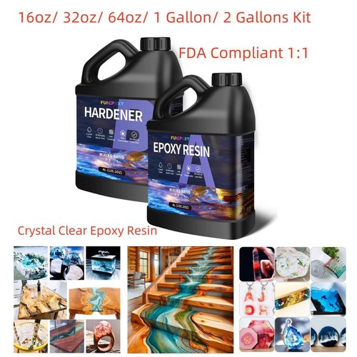 Clear epoxy resin 16oz - resin,