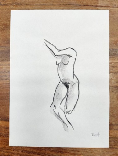 Nude woman study drawing - nude, &