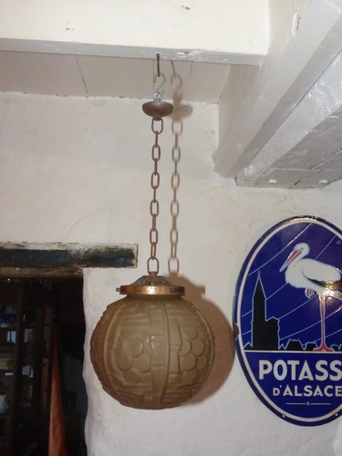 Plafonnier avec boule verre - plafonnier,