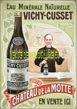03 Vichy-Cusset Source Cht de la Motte - Prof Pasteur - affiche plastifiée