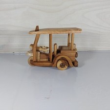 Véhicule en bois Tuk Tuk Taxi Thaïlande fait main en bois de teck souvenir th...