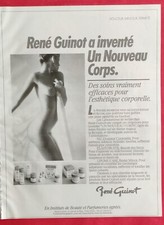 Publicité de presse 1985 René GUINOT Soins Beauté Corps & GAYELORD HAUSER
