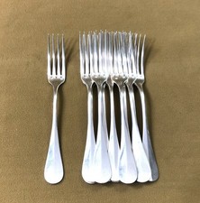 12 fourchettes à entremet SFAM modèle BAGUETTE métal argenté Couvert Table 17 cm