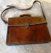 Ancien cartable, sacoche en cuir très épais