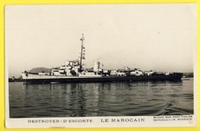 cpa Rare Marius Bar, TOULON DESTROYER d'ESCORTE LE MAROCAIN Torpilleur US NAVY