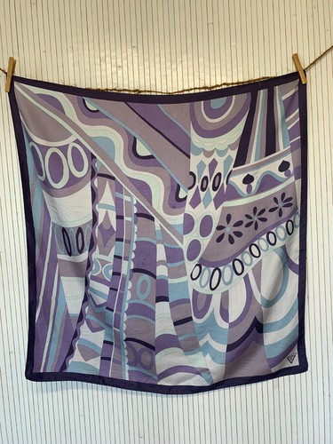 Foulard carré soie vintage - carré,