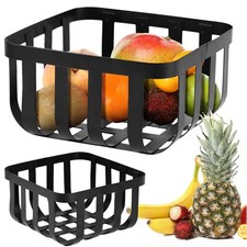 Coupe à fruits fil métallique noir 20 x 20 x 10 cm coupe à fruits corbeille à...