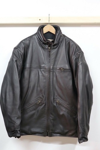 Blouson moto homme - cuir, marron
