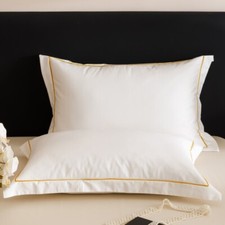 48x74cm 1 Paire Coton Oreiller Étuis Solide Housse Doux Confort Non Remplissage