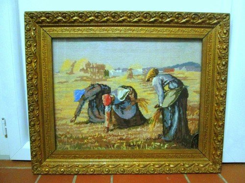 Cadre bois stuc doré 65x54cm - cadre,